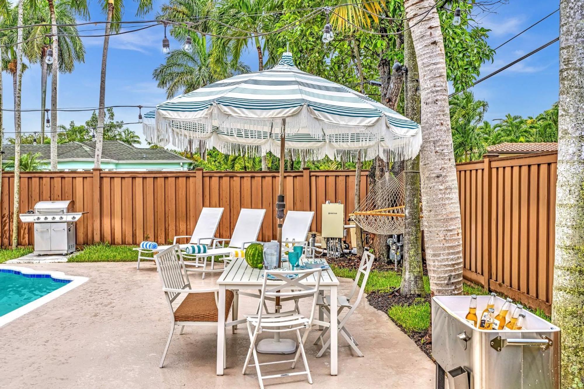 Tropical Oasis With Pool 10 Mins Airport & 5 Mins Beach Hollywood Exterior foto